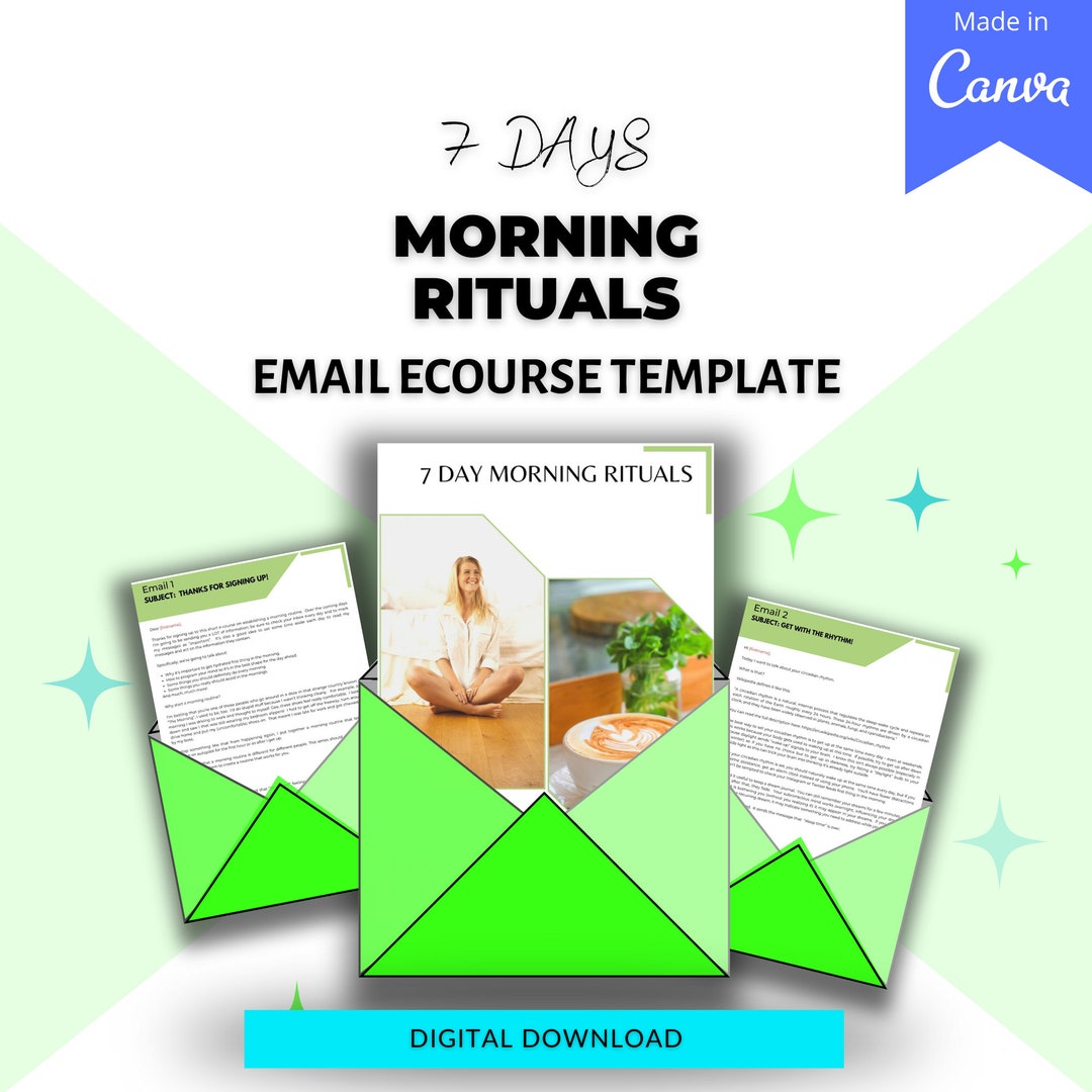 7 Day Morning Rituals | Done for You Ecourse Canva Email Templates ...