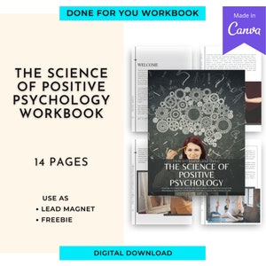 Die Wissenschaft der Positiven Sucht: Wie man floriert und gedeiht | Done For You Workbook Canva Vorlagen Digitaler Download