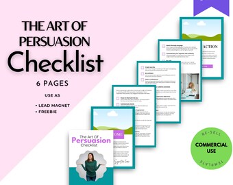 The Art of Persuasion | Done For You Visual Task Creativity Canva Checklist Templates
