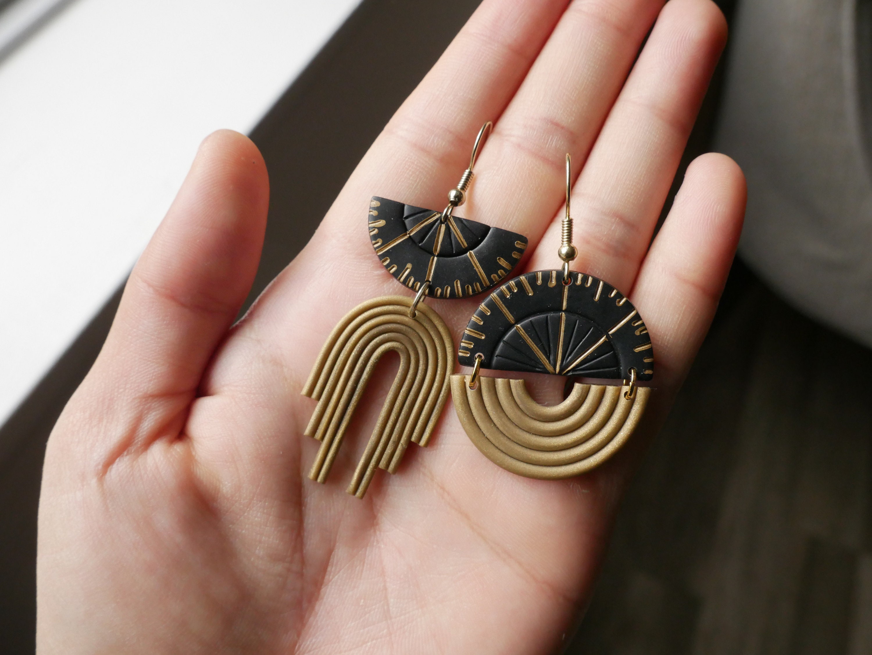 Protractor Earrings Polymer Clay Earrings Ruler Earrings Etsy