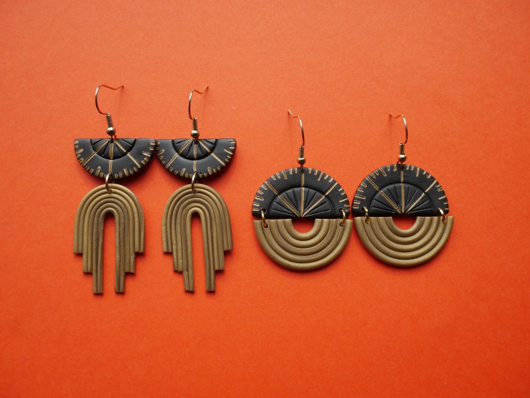 Protractor Earrings Polymer Clay Earrings Ruler Earrings Etsy