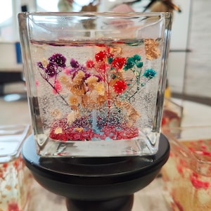 Real Dried Flower Gel Candle: 100% Essential Oil, Handmade Home Decor Gift