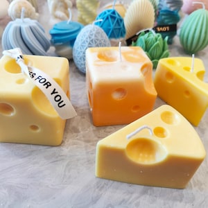 Swiss Cheese Candle: Handmade Soy & Beeswax, Custom Scent
