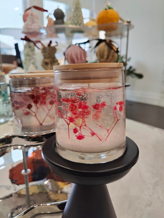 Real Dried Flowers Transparent Gel Candles - China Candle and Scented Candle  price