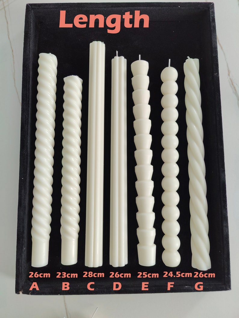 Handmade Assorted 9-10” Soy Beeswax Taper Candles: Scented Dinner Candles bild 5