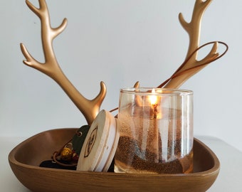 Halloween Gel Candle - 7oz | Jelly Candle | Halloween Cinnamon Scent | Home Decor Gift | Handmade Gift