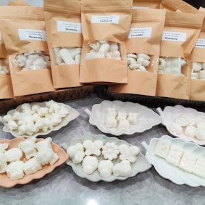 cires fondantes très parfumées | Cire de soja 100 % naturelle | 100 g | Parfums personnalisés | Cadeaux végétaliens et faits main