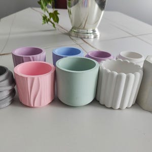 Modern Concrete Vessels | Handmade Storage Jar | Trinket Jar | Decorative Organizer | Custom Color | Perfect Gift Idea