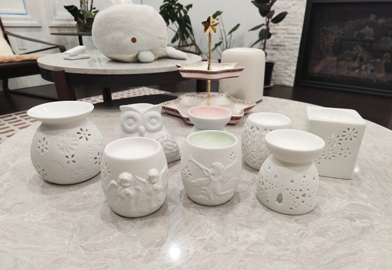 Bruciatore A Olio Grande, Fonditore Di Cera In Ceramica, Scaldacera, Ciotola Extra Profonda, Bruciatore Di Oli Essenziali, Bruciatore Di Cera, Decorazioni Per La Casa, Fragranze Per La Casa - Italia