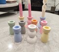 Handmade Concrete Taper Candle Holder: Modern Minimalist Decor