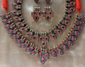 Terracotta Necklace Set Terracotta Jewelry Terracotta Handmade jewelry indian jewelry Gift for Her