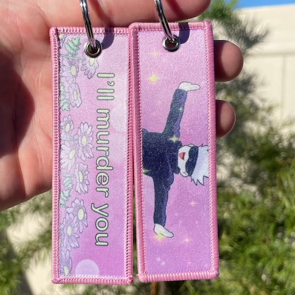 Anime Tag Keychain Etsy