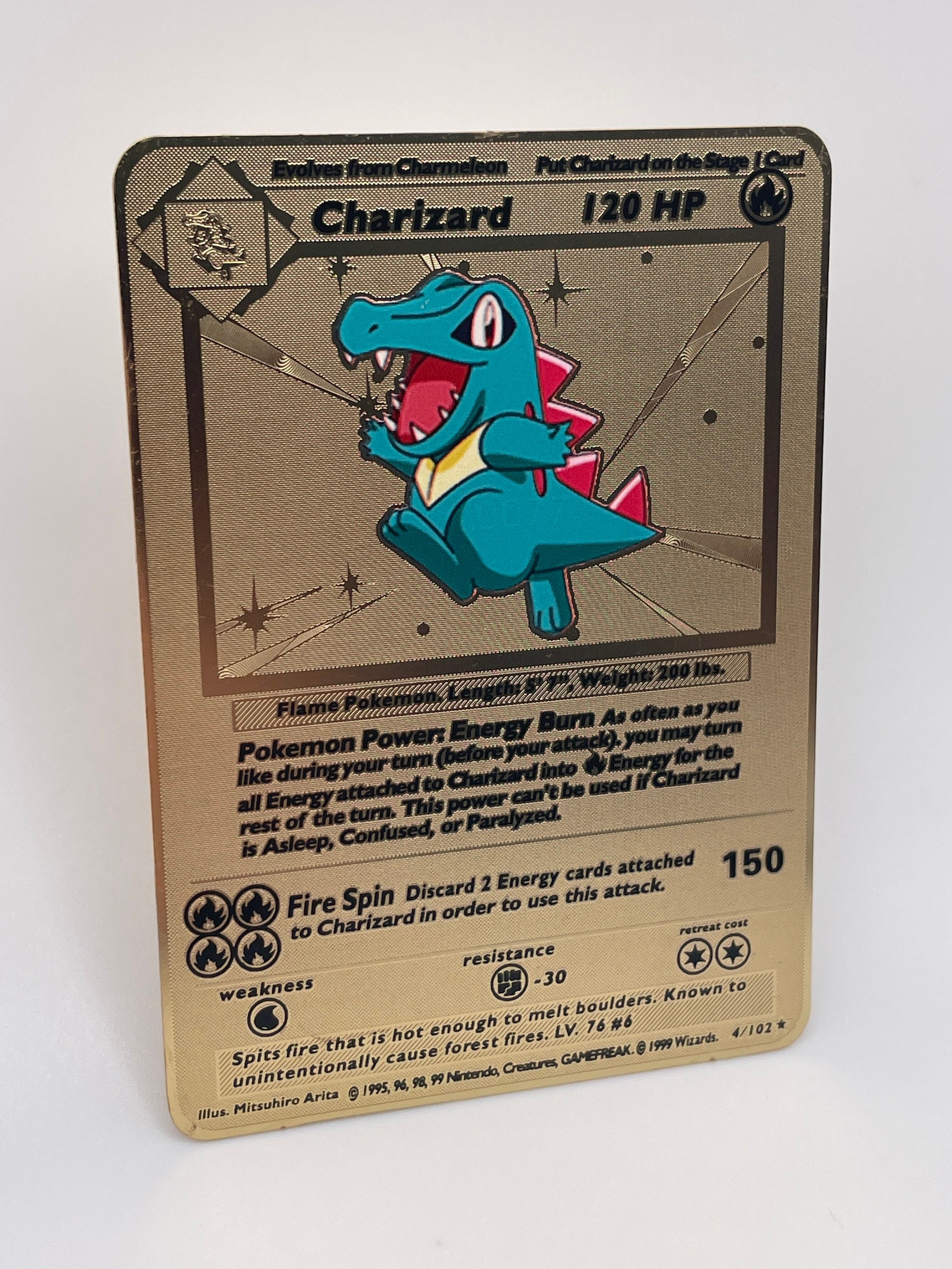 Gold Metal Pokemon Impostor Totodile Christmas Gift Free Etsy Norway