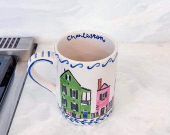 Hand Painted Custom Coffee Mug Cup Painting Pottery Ceramic Present Popular Trending Decorated