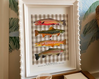 Trout Art Print: Trending Fish Wall Decor (Digital Download)Popular Trending Preppy