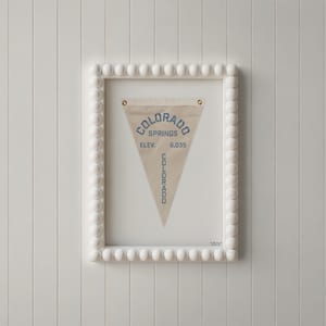Colorado Springs Art Print Pennant Flag Digital Download Popular Trending Hiking Outdoor Downtown Denver Elevation PDF