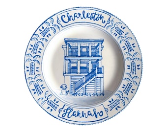 Hand Painted Medium Home Custom Plate Painting Family Present House Closing Popular Trending Decorated