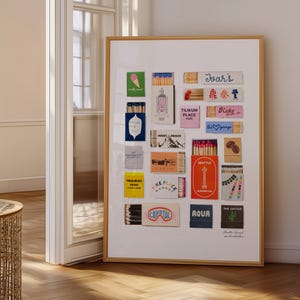 Lámina artística de Seattle Matchbook: Póster de viaje a Washington (Descargar PDF)