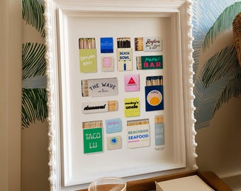 Jacksonville Florida Art Print: Coastal Cottage Matchbook Design (PDF DownloadPopular Trending Preppy