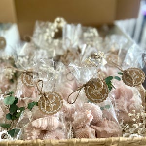 Seashell Soaps, Beach Party Favors, coastal theme image 9