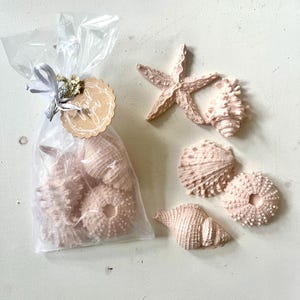 Seashell Soaps, Beach Party Favors, coastal theme image 7