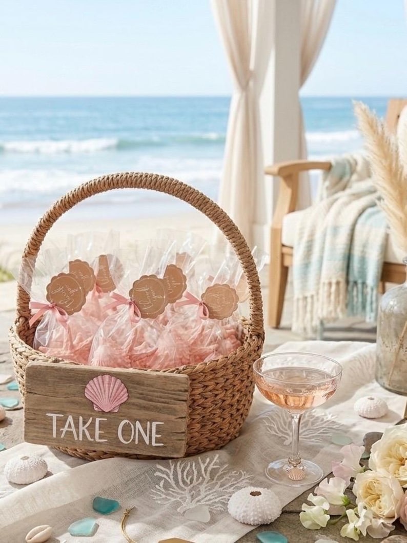 Seashell Soaps, Beach Party Favors, coastal theme image 2