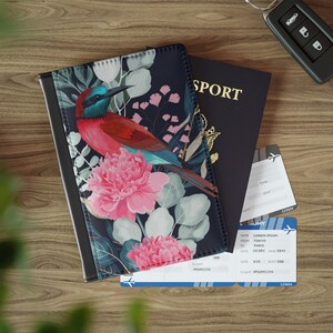 Luxe paspoortomslag met bloemenprint, paspoortomslag met luxe print, bloemenpaspoortomslag, elegante bloemenpaspoortomslag