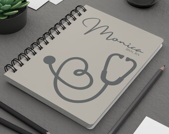 Aazon.co : BearCake Retro Stethoscope Edical Notebook Journal, Nurse