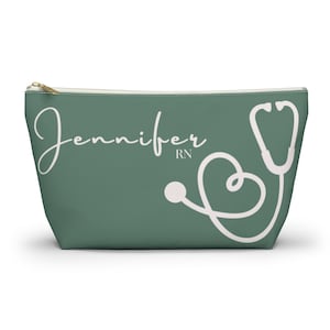 Personalized Nurse Bag, RN LPN MD, New Nurse Graduation Gift, Stethoscope Bag, Clinical Pouch, Custom Pouch for Nurse, Student Nurse Bag