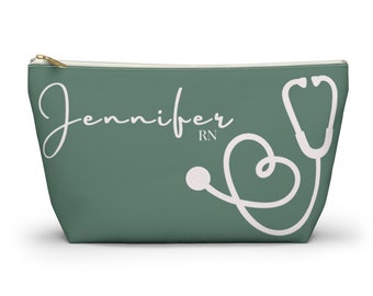 Personalized Nurse Bag, RN LPN MD, New Nurse Graduation Gift, Stethoscope Bag, Clinical Pouch, Custom Pouch for Nurse, Student Nurse Bag