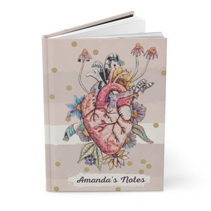 Cardiology Hardcover Notebook | Anatomical Heart Notebook, Medicine Gift, Pharmacist Gift, Medical Student Gift, Nurse Gift, Dream Journal