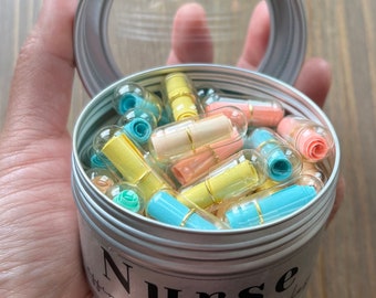 Nurse Gift Affirmation Card Capsules in a Jar, Nurse Graduation Gift Ideas, New Nurse Gift, Nurse Appreciation Self Care Motivational Gift