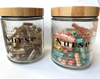 Nurse Gift Affirmation Card Capsules in a Jar, Nurse Graduation Gift Ideas, New Nurse Gift, Nurse Appreciation Self Care Motivational Gift