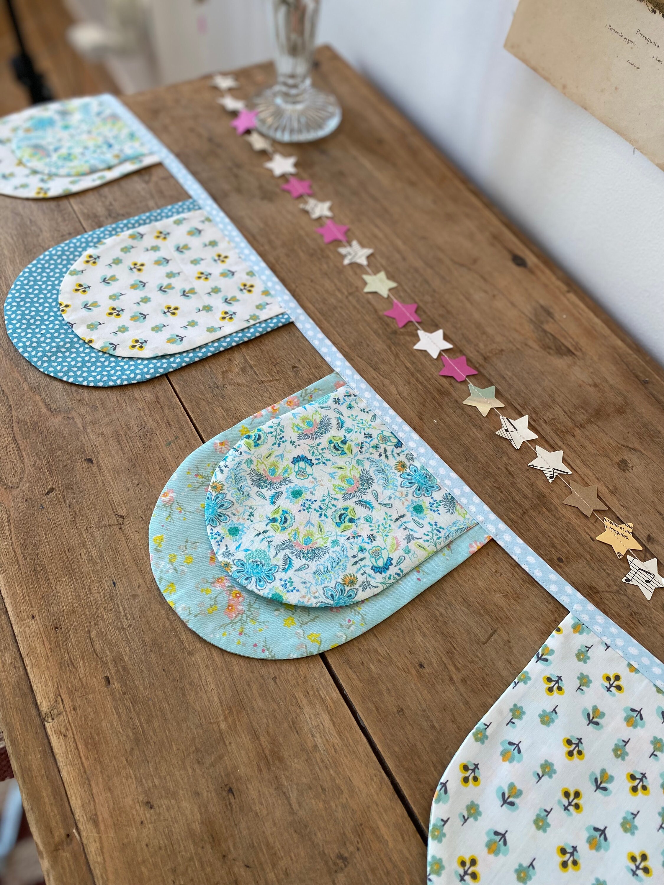 Marthe Guirlande Pastel Bleu