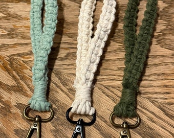 Macrame Wristlet Keychain