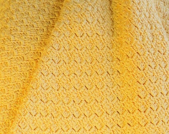 Sunshine Yellow Crochet Afghan
