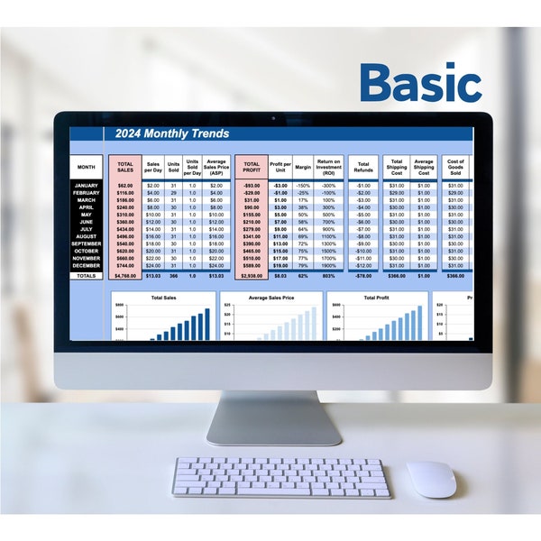 2024 Basic Reseller Spreadsheet, Google Sheet | Track Inventory, Sales & Profit For Your Online Business