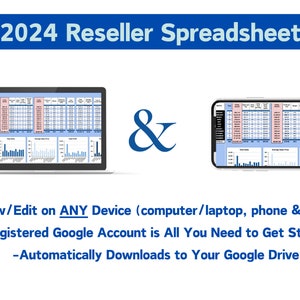 2024 Premium Reseller Spreadsheet, Google Sheet Track Inventory, Sales & Profit and MORE for your Online Business image 2