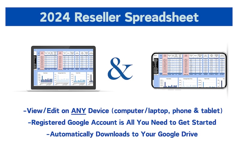 2024 Premium Reseller Spreadsheet, Google Sheet Track Inventory, Sales & Profit and MORE for your Online Business image 2