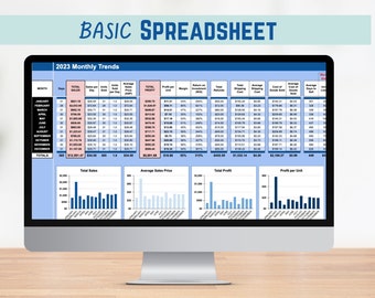 REDUCED* 2023 Basic Reseller Spreadsheet | Track Inventory Sales & Profit | Works for 2023 ONLY