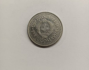 Vintage coin 50 dinar 1985 from Yugoslavia.