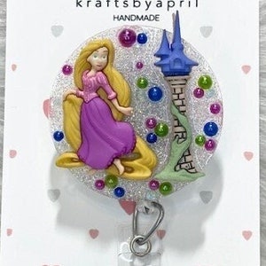 Princess Badge Reel - Cute Badge Reel - Nurse Gift - Teacher Gift - Rapunzell Badge Reel - Medical Badge Reel