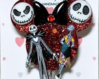Nightmare Badge Reel - Nurse Gift - Cute Badge Reel - ID Holder - Teacher Gift - Badge Reel - Christmas Badge Reel