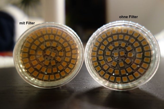CTO Kit de filtres pour ampoules LED GU10 3 couleurs 3 pièces Découpe  circulaire 5 cm