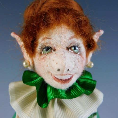 Joyce Patterson's Original, One-of-a-kind, Cloth Elf Art Doll, Open Edition Theme, shops 