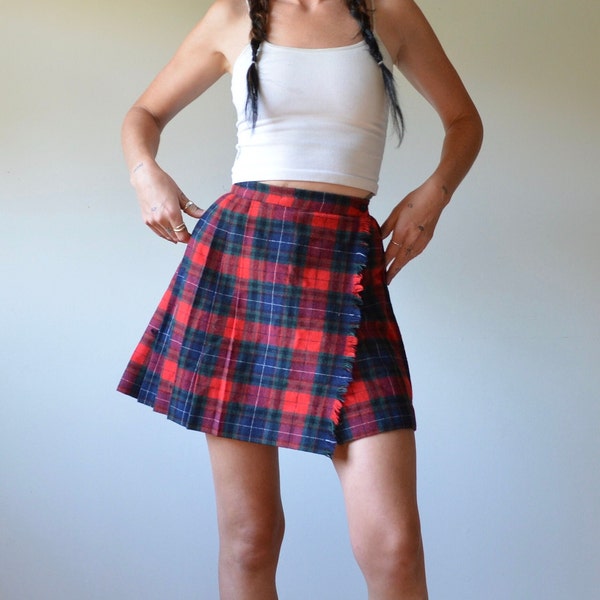 Plaid Wrap Skirt - Etsy