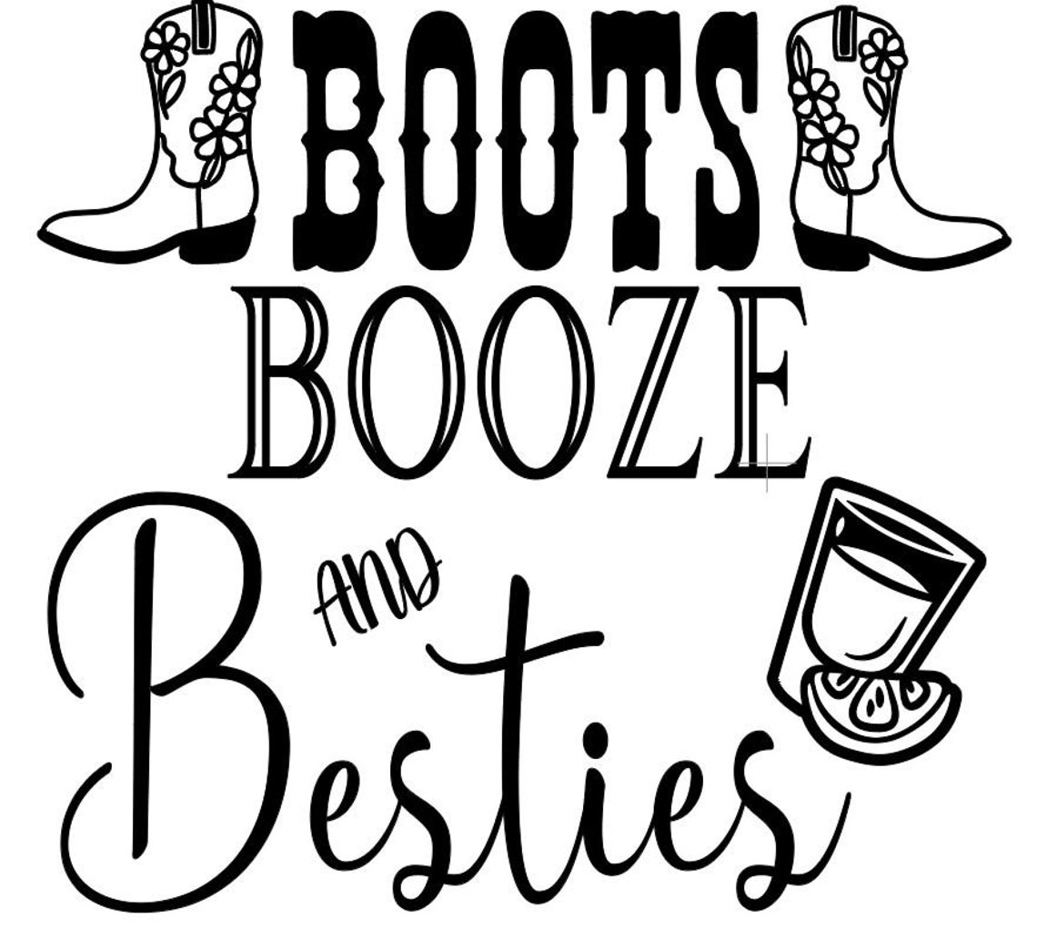Boots, Booze, and Besties SVG Nashville, TN - Etsy