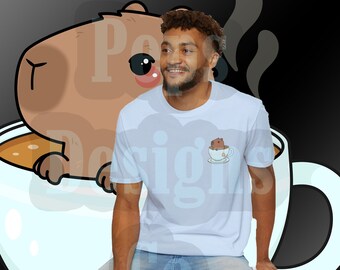Capibara con camicia da tè, abbigliamento Capibara, maglietta Capibara