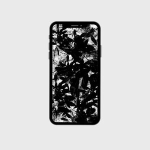 Flores abstractas en blanco y negro iPhone Android Wallpaper Pantalla de bloqueo