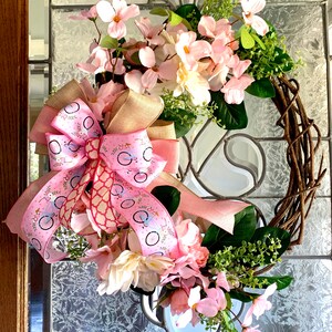 Spring Wreath, Spring Wreath Front Door, Pink Wreath, Floral Wreath, Spring Flower Wreath, Dogwood Wreath